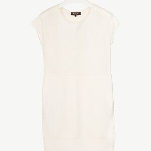 Loro Piana Ivory Silk & Cotton Textured Knit Dress